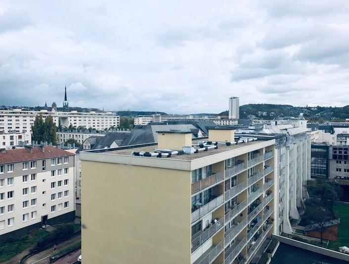 A vendre Rouen St Sever appartement T3 avec asc  vue dégagée cave et parking en sous sol.