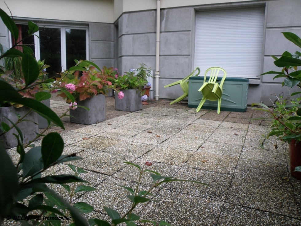 Dans notre agence immobilière  de Mont Saint Aignan, il y a un appartement de 80m² avec une grande terrasse à vendre.  il y a  un garage pour deux voitures et une cave.  il est composé d'une Entrée, un séjour, une  cuisine équipée avec un  coin repas, une chambre, une salle de douche et un WC. il est Bien exposé et au calme.