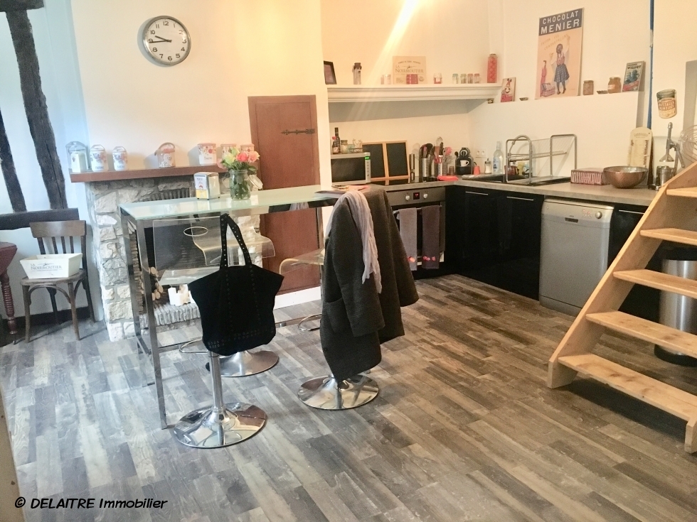 A vendre à Rouen rive droite, cette  maison de charme avec jardin offre un  parking  une entrée, un  atelier, une cuisine avec un  coin repas, un grand salon..