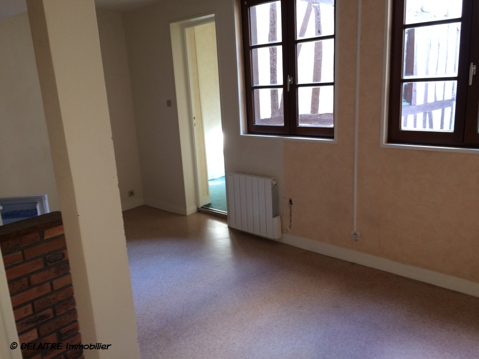 à vendre à Rouen CHU ,dans un  bel immeuble à colombage, cet appartement de type F2  30m2 situé au troisième étage comprenant : une entrée, une pièce principale, une chambre, une salle de bains .il se situe au calme et son Chauffage est individuel électrique.