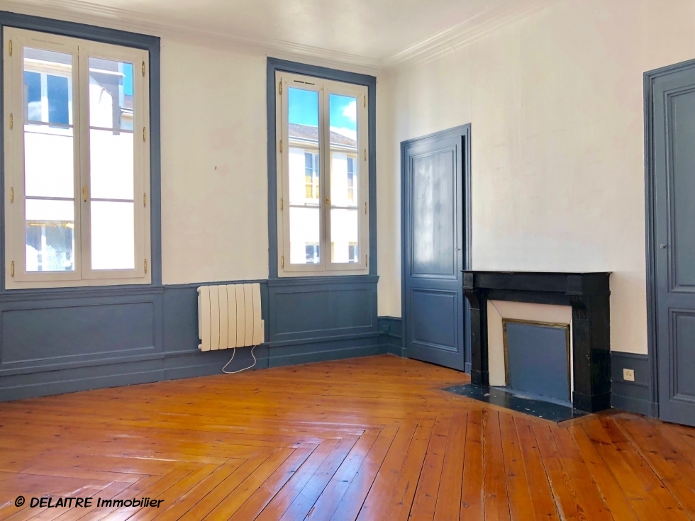 chambre  avec cheminée appartement ancien